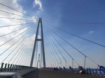 雞西青山大橋橋架安裝